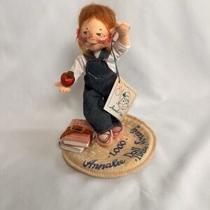 Annalee Doll Vintage Doll Society Back to School Logo Kid 1992